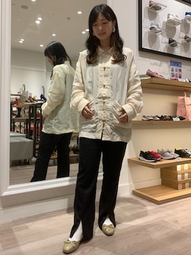 「ジーナシス」｜「アイテム（パンプス）」を使った、WA浜松市野店さん（レディース・163cm）の春コーディネート