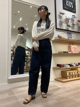 「チャイナシャツ」｜WA浜松市野店さん（レディース・163cm）の春コーディネート