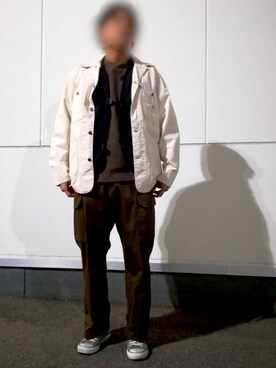 「Right-on（ライトオン）のアイテム（カーゴパンツ）」を使った、しゅんさん（メンズ・173cm）の春コーディネート
