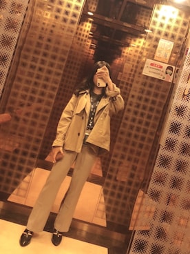 「working style」｜「アイテム（トレンチコート）」を使った、ButterNさん（レディース・155cm）の秋コーディネート