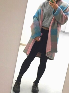 「学校」｜「アイテム（その他アウター）」を使った、ずきはさん（レディース・156cm）の冬コーディネート