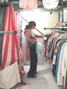 「URBAN RESEARCH（アーバンリサーチ）のアイテム（ムートンコート）」を使った、monaさん（レディース・165cm）の冬コーディネート