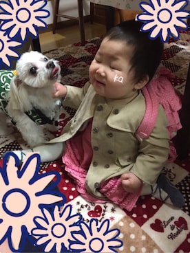 Kanon❁Rikoさん（キッズ・70cm）の春コーディネート