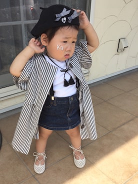 Kanon❁Rikoさん（キッズ・70cm）の秋コーディネート