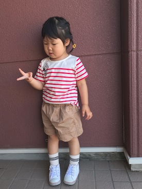 Kanon❁Rikoさん（キッズ・90cm）の夏コーディネート