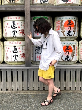 「DULTON（ダルトン）のアイテム」を使った、程塚宏明さん（メンズ・166cm）の春コーディネート