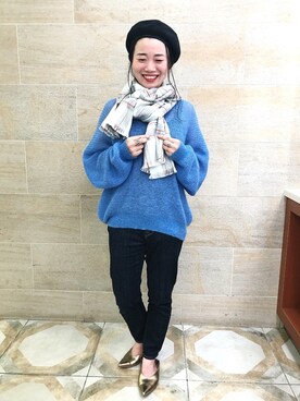 「Te chichi CLASSIC（テチチクラシック）のアイテム（ニット/セーター）」を使った、i  mariさん（レディース・158cm）の秋コーディネート