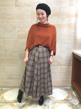 「Te chichi CLASSIC（テチチクラシック）のアイテム（ニット/セーター）」を使った、i  mariさん（レディース・158cm）の秋コーディネート