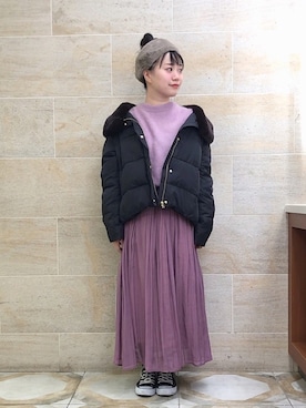 「Te chichi CLASSIC（テチチクラシック）のアイテム（ニット/セーター）」を使った、i  mariさん（レディース・158cm）の秋コーディネート