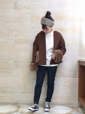 「Te chichi CLASSIC（テチチクラシック）のアイテム（その他アウター）」を使った、i  mariさん（レディース・158cm）の秋コーディネート