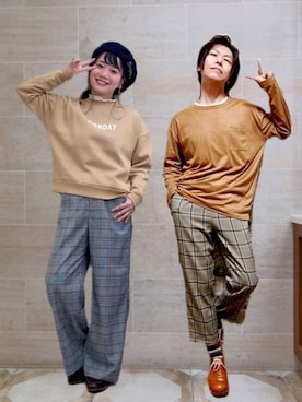 「Te chichi（テチチ）のアイテム（ハンチング/ベレー帽）」を使った、i  mariさん（レディース・158cm）の冬コーディネート
