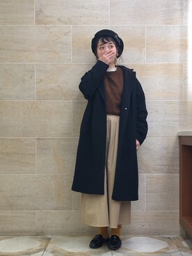 「Te chichi（テチチ）のアイテム（ハンチング/ベレー帽）」を使った、i  mariさん（レディース・158cm）の冬コーディネート