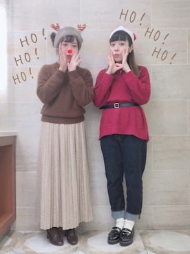 「Te chichi CLASSIC（テチチクラシック）のアイテム（ニット/セーター）」を使った、i  mariさん（レディース・158cm）の冬コーディネート