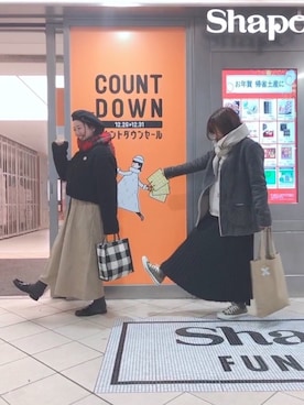 「Te chichi（テチチ）のアイテム（ハンチング/ベレー帽）」を使った、i  mariさん（レディース・158cm）の冬コーディネート