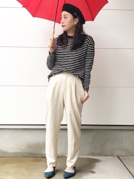 「Te chichi（テチチ）のアイテム（ハンチング/ベレー帽）」を使った、i  mariさん（レディース・158cm）の冬コーディネート