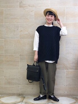「7分袖」｜「アイテム（その他）」を使った、i  mariさん（レディース・158cm）の春コーディネート