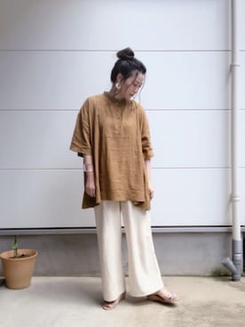 「Te chichi CLASSIC（テチチクラシック）のアイテム（サンダル）」を使った、i  mariさん（レディース・158cm）の夏コーディネート