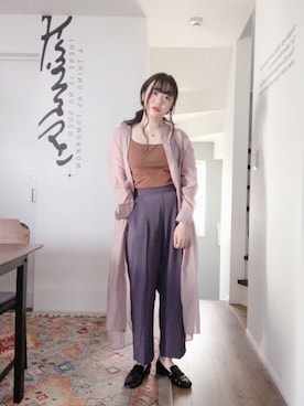 「テチチ(Te chichi)」｜「アイテム（シャツワンピース）」を使った、i  mariさん（レディース・158cm）の夏コーディネート
