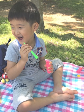 「ミッキー」｜Ｓ&Nさん（キッズ・100cm）の夏コーディネート