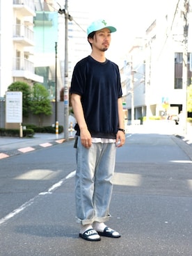 「VANS（バンズ）のアイテム（サンダル）」を使った、kitazawaさん（メンズ・175cm）の春コーディネート