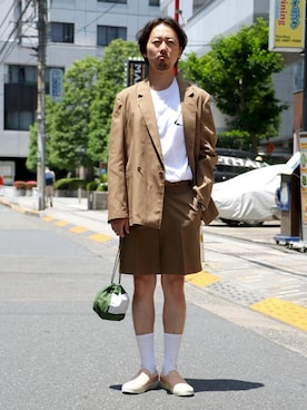 「C.E.L.STORE（セルストア）のアイテム（バッグ）」を使った、kitazawaさん（メンズ・175cm）の夏コーディネート