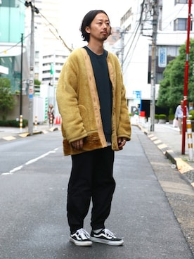 「80s」｜「アイテム（ノーカラージャケット）」を使った、kitazawaさん（メンズ・175cm）の秋コーディネート