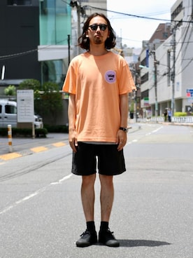 「VANS（バンズ）のアイテム（トップス）」を使った、kitazawaさん（メンズ・175cm）の夏コーディネート