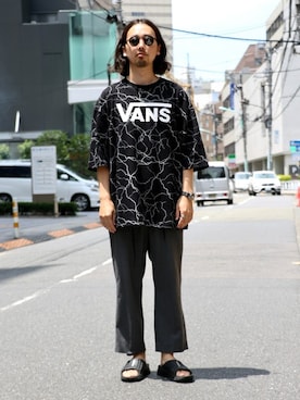 「VANS（バンズ）のアイテム（トップス）」を使った、kitazawaさん（メンズ・175cm）の夏コーディネート
