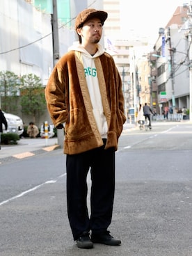 「VANS（バンズ）のアイテム（帽子）」を使った、kitazawaさん（メンズ・175cm）の秋コーディネート