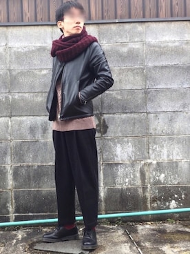 「JUNRED（ジュンレッド）のアイテム（その他）」を使った、ren00さん（メンズ・161cm）の冬コーディネート