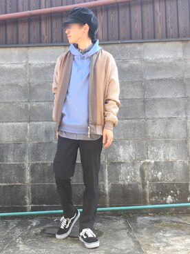「フォローミー」｜「アイテム（キャスケット）」を使った、ren00さん（メンズ・161cm）の春コーディネート