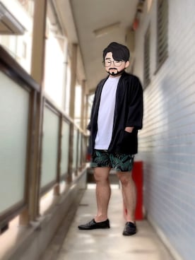 「BICASH（ビカーシ）のアイテム（スリッポン）」を使った、Mercyさん（メンズ・165cm）の春コーディネート