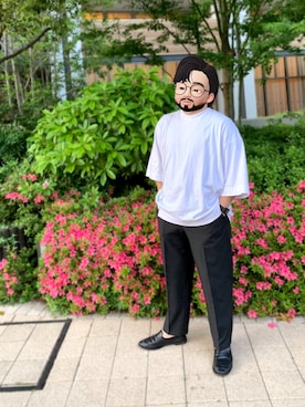 「BICASH（ビカーシ）のアイテム（スリッポン）」を使った、Mercyさん（メンズ・165cm）の春コーディネート