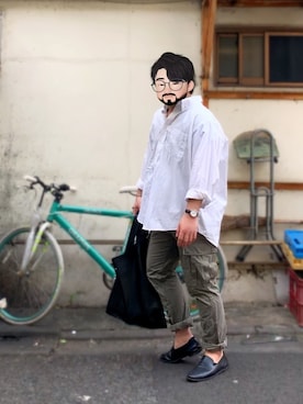 「idealism sound（イデアリズムサウンド）のアイテム」を使った、Mercyさん（メンズ・165cm）の春コーディネート