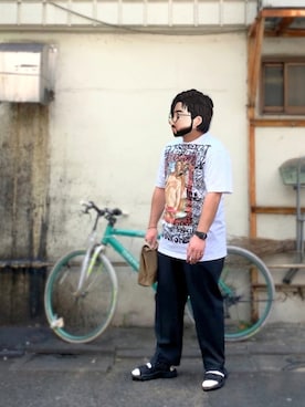 「idealism sound（イデアリズムサウンド）のアイテム」を使った、Mercyさん（メンズ・165cm）の春コーディネート