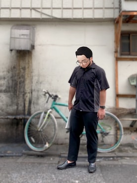 「idealism sound（イデアリズムサウンド）のアイテム」を使った、Mercyさん（メンズ・165cm）の夏コーディネート