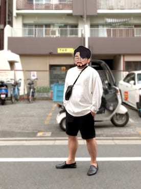 「BICASH（ビカーシ）のアイテム（スリッポン）」を使った、Mercyさん（メンズ・165cm）の秋コーディネート