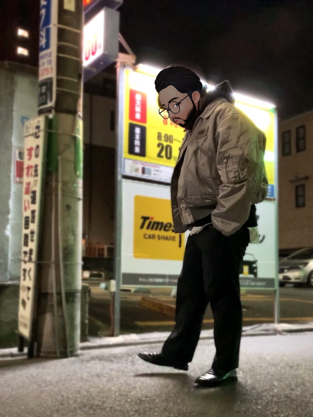 「古着、ミリタリー、モノトーン、シルバー、低身長」｜「Alpha Industriesのアイテム（ミリタリージャケット、シルバー系）」を使った、Mercyさん（メンズ・165cm）の冬コーディネートの1枚目の写真