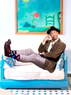 Shigeyoshi iwai さんの（Happy Socks | ハッピーソックス）を使ったコーディネート