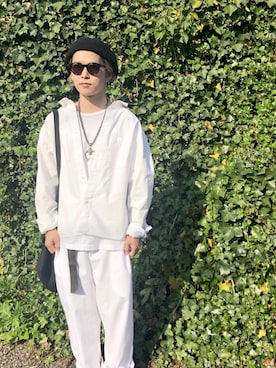 「Yohji Yamamoto（ヨウジヤマモト）のアイテム（トートバッグ）」を使った、kyosuke onoさん（メンズ・164cm）の秋コーディネート