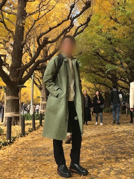 「Hender Scheme（エンダースキーマ）のアイテム（ブーツ）」を使った、スガヌマさん（メンズ・173cm）の秋コーディネート