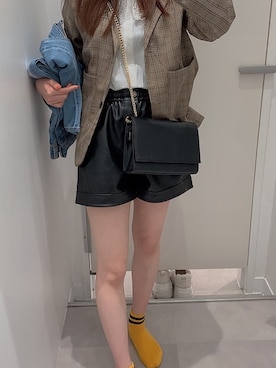 「frunco（フランコ）のアイテム（パンツ）」を使った、film21cassyさん（レディース・155cm）の春コーディネート