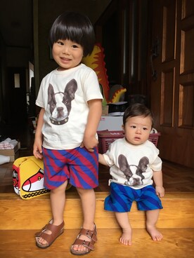 houi👦🏻 ♥ 👶🏻aohiさん（キッズ・90cm）の夏コーディネート