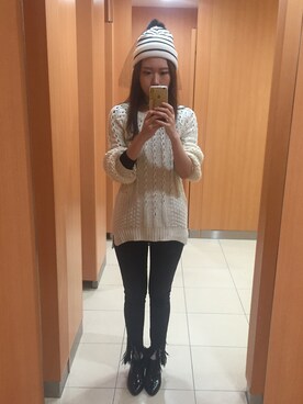 「BEAMS WOMEN（ビームス　ウィメン）のアイテム」を使った、Keiさん（レディース・162cm）の冬コーディネート