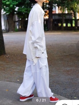 「MYne（マイン）のアイテム（その他パンツ）」を使った、出品記録くろべいさん（メンズ・170cm）の冬コーディネート