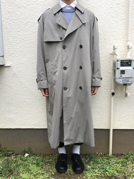 「tricker's」｜「アイテム（トレンチコート）」を使った、Aさん（メンズ・168cm）の冬コーディネート