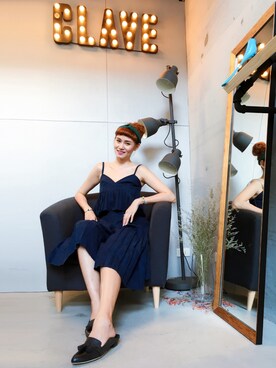 「CLAVE（クラーベ）のアイテム」を使った、CLAVEさん（レディース・170cm）の夏コーディネート