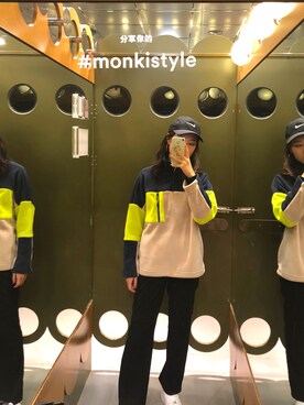 「MONKI（モンキ）のアイテム（パーカー）」を使った、oneluo7さん（レディース・165cm）の春コーディネート