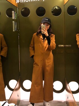 「MONKI（モンキ）のアイテム（つなぎ/オールインワン）」を使った、oneluo7さん（レディース・165cm）の春コーディネート