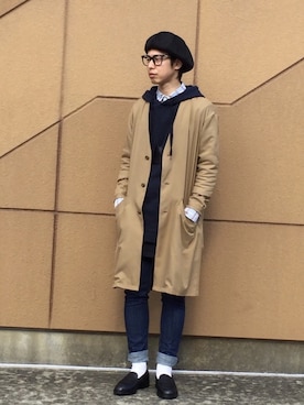 「buddy（バディ）のアイテム（アクセサリー）」を使った、yamaponさん（メンズ・168cm）の冬コーディネート